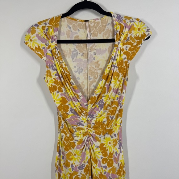 Free People Floral Print Key to Your Heart Size XS Boho Spring Romantic Dress - Picture 4 of 13
